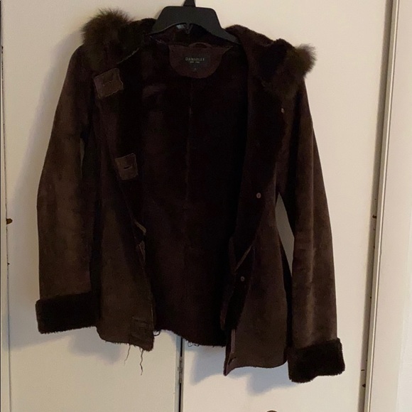 Damselle leather hooded jacket - Picture 4 of 10